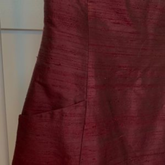 Grad Or Prom! Shoshanna 100% Silk, Fully Lined, Burgundy Strapless Dress - Picture 2 of 9